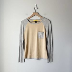 St. John Women's Gray Tan Long Sleeve Blouse Size Small